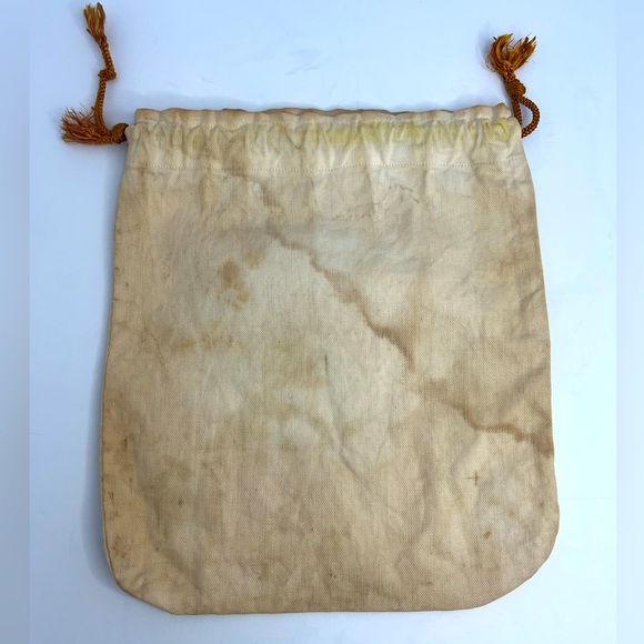 Vintage Burlap Marble King Marble Bag With Drawstring Closure Berry Pink Ind. - Picture 2 of 3